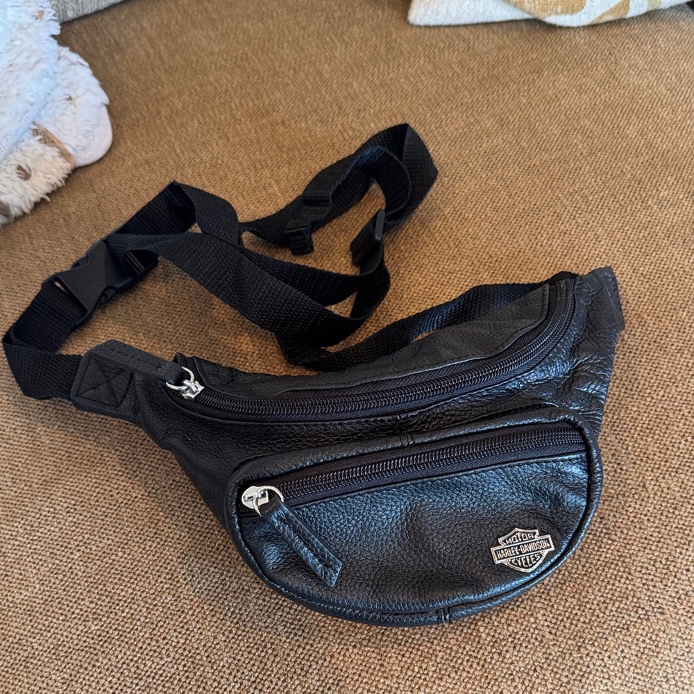 Harley-Davidson Black Textured Belt Bag